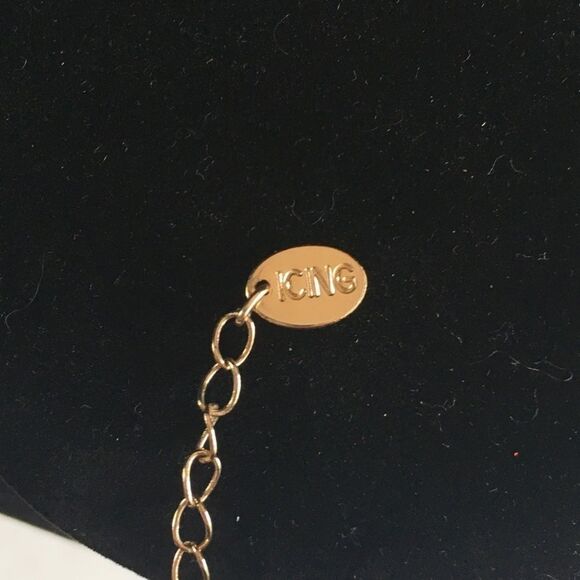 Bundle Sale 3 for $15 | "Icing" Gold Tone Necklace Triangle Pendant - Picture 6 of 9